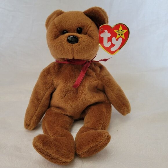 Beanie Babies Teddy Style 4050 4th Gen. tag 11-28-95 dated 1993 Ty Bear RARE - Picture 1 of 6